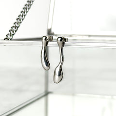 One of a Kind Molten Sterling Silver Stud Earrings - No. 1